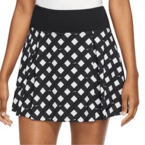 NWT NIKE dry fit club checkered skirt black/white size XS